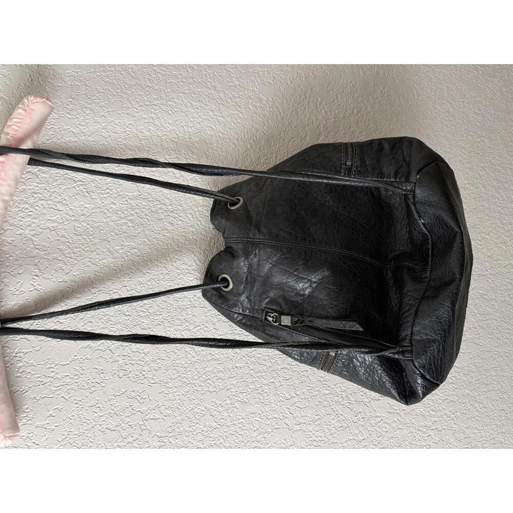 VTG Leather Backpack Purse The Sak Drawstring - Picture 8 of 8